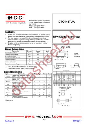 DTC144TUA-TP datasheet  